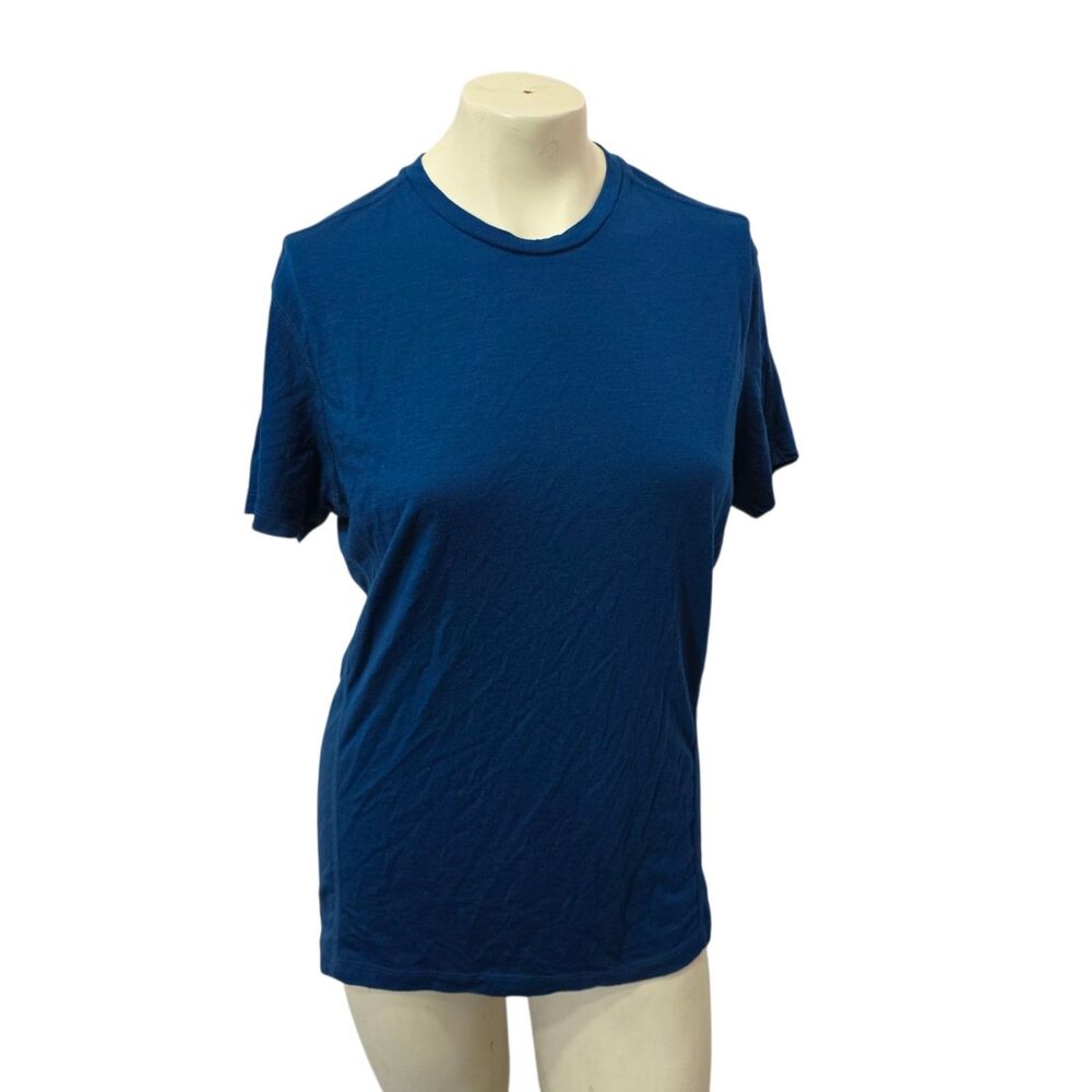 Ten Thousand Merino Shirt Mens M Blue 89% Wool Performance Athletic Running Tee